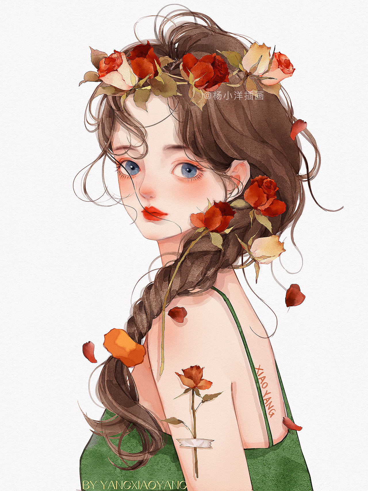 笔下女孩子（图ZMzUxNDMzNjI0） - 艺术插画 - 站酷设计师杨小洋插画原创素材 - 站酷ZCOOL