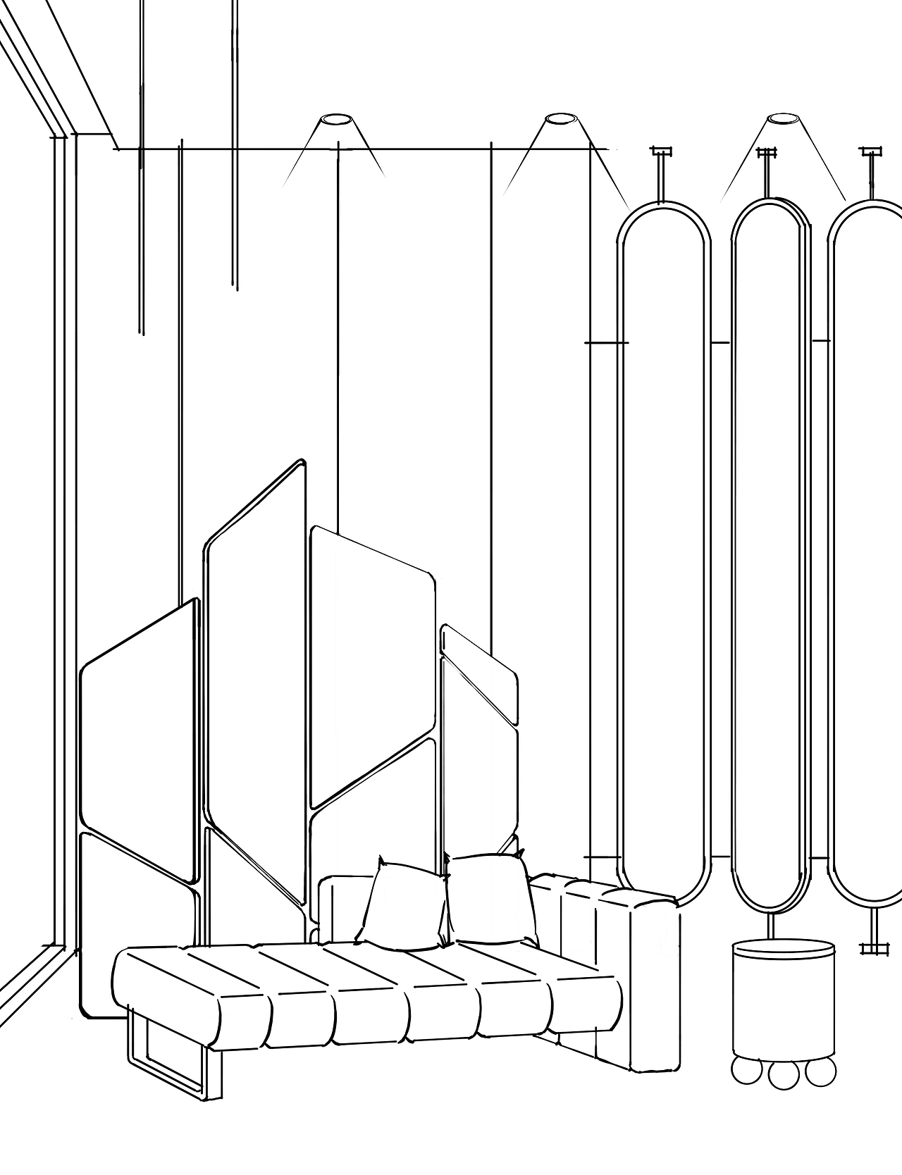 画侍郎空间设计插画系列之心灵角落