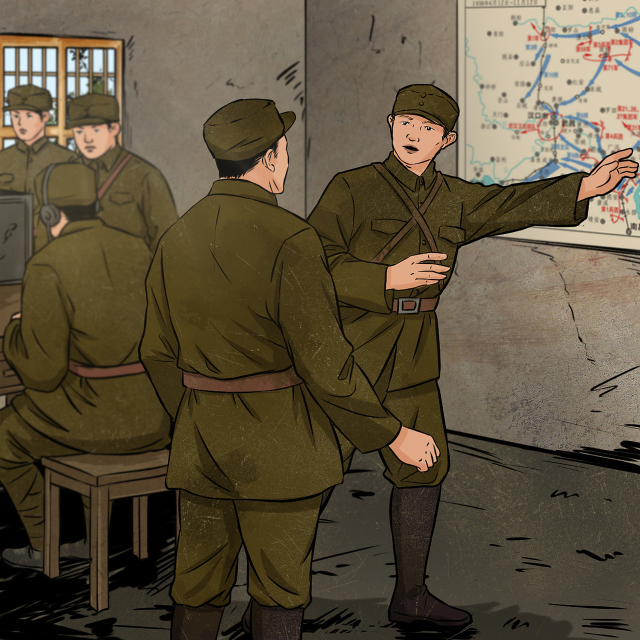 战士开会（图ZMzM1NDA0NDI4） - 单幅漫画 - 站酷设计师秋半水原创素材 - 站酷ZCOOL