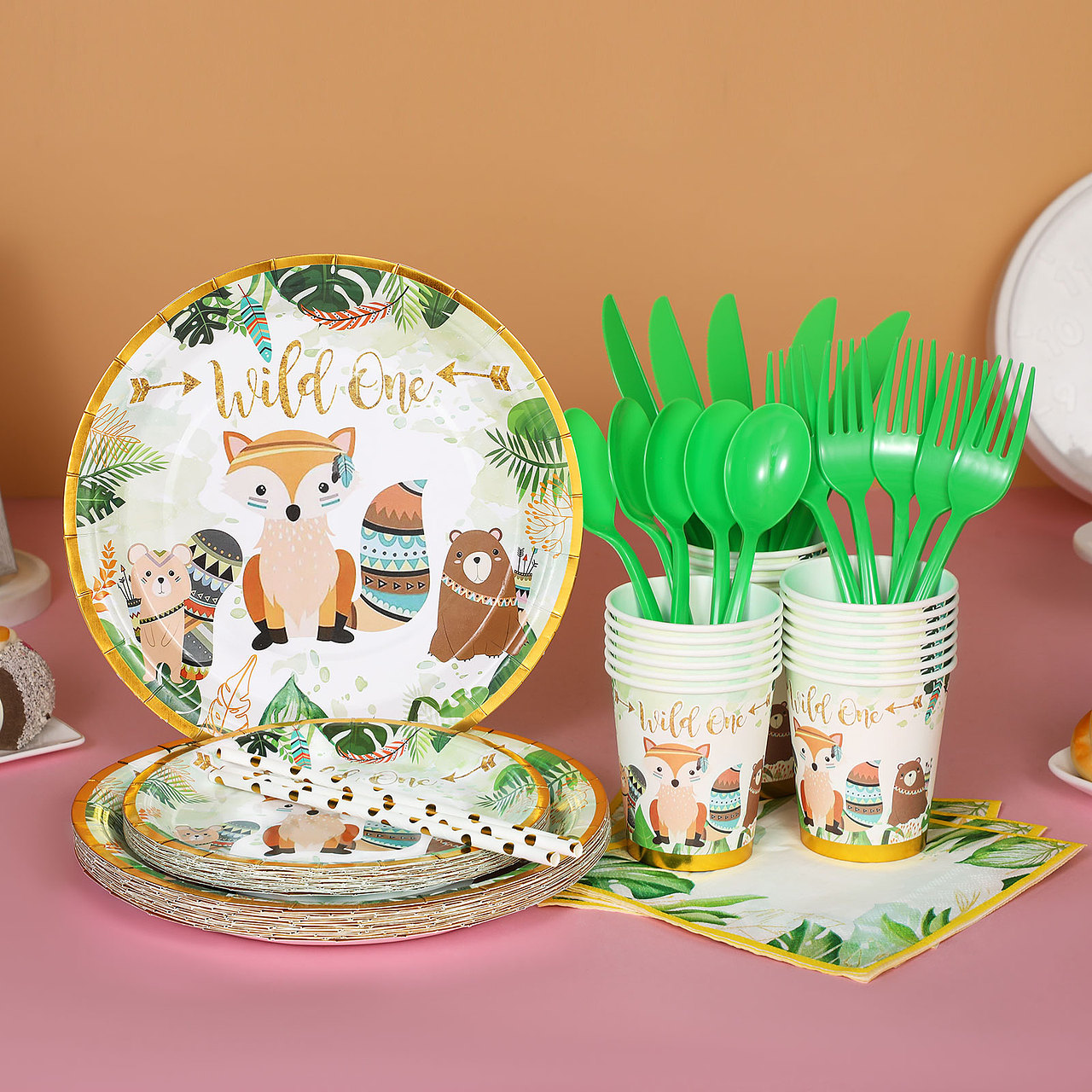 丛林动物餐具（图ZMzI5NTY2MzYw） - 生活用品 - 站酷设计师qiao乐无边原创素材 - 站酷ZCOOL