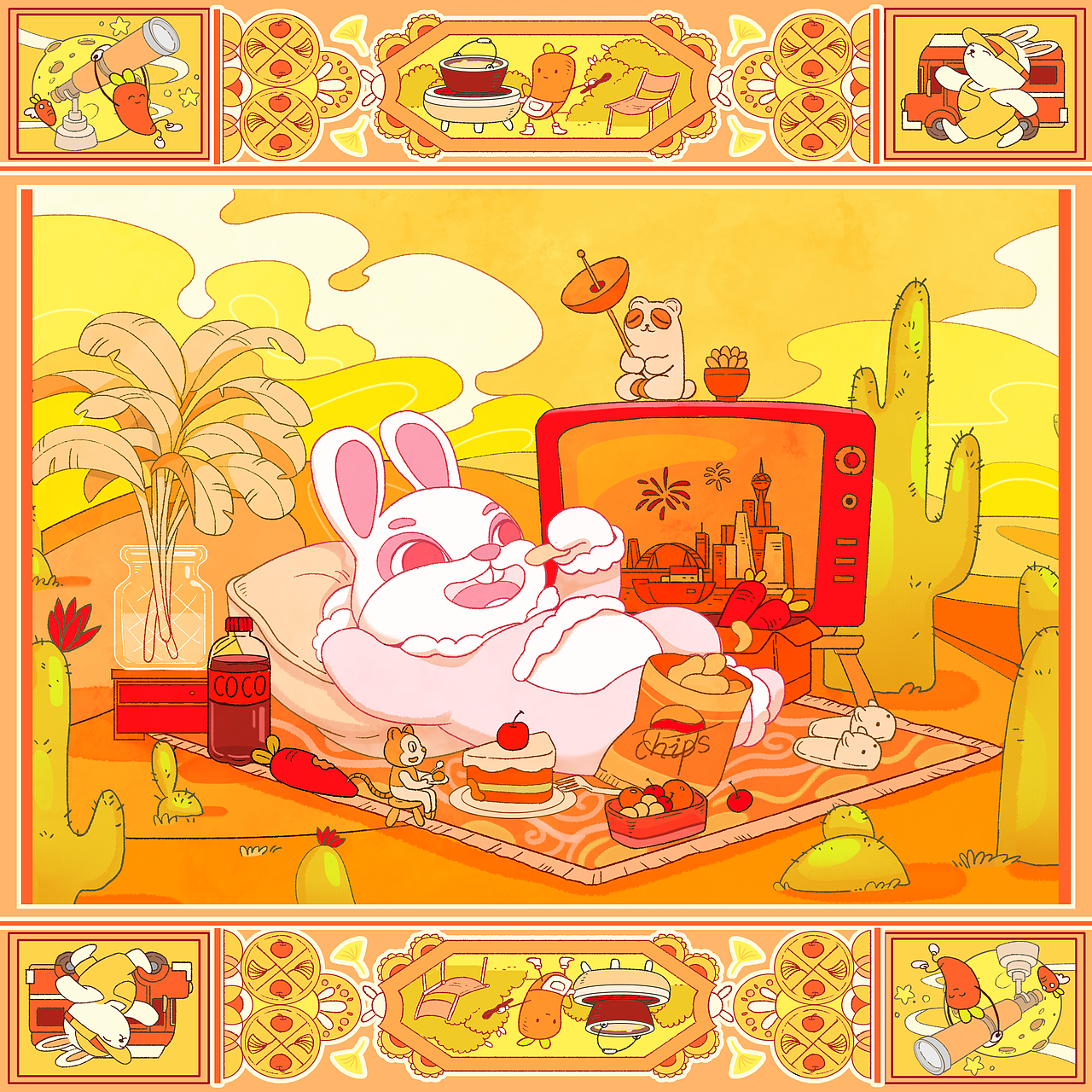 四季兔（图ZMzM1NzQyMTY4） - 商业插画 - 站酷设计师阿来LAI原创素材 - 站酷ZCOOL