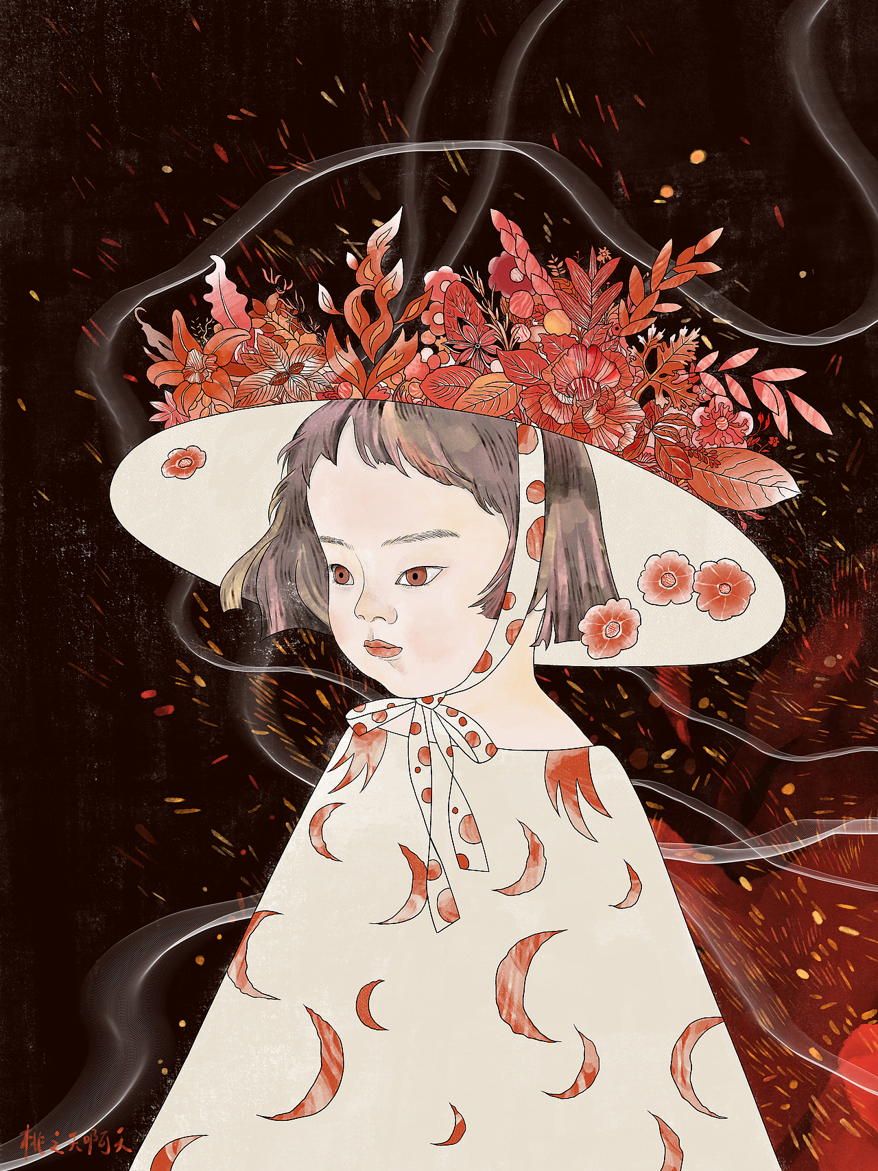 医女半身像（图ZMzQ2ODMwODc2） - 艺术插画 - 站酷设计师桃之夭啊夭原创素材 - 站酷ZCOOL