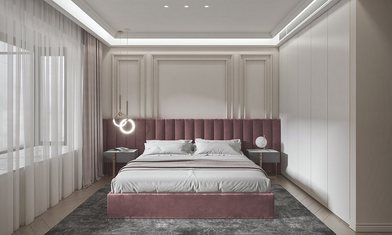 法式温暖明亮的暖色系作为主调,一种宁静而温馨的感觉