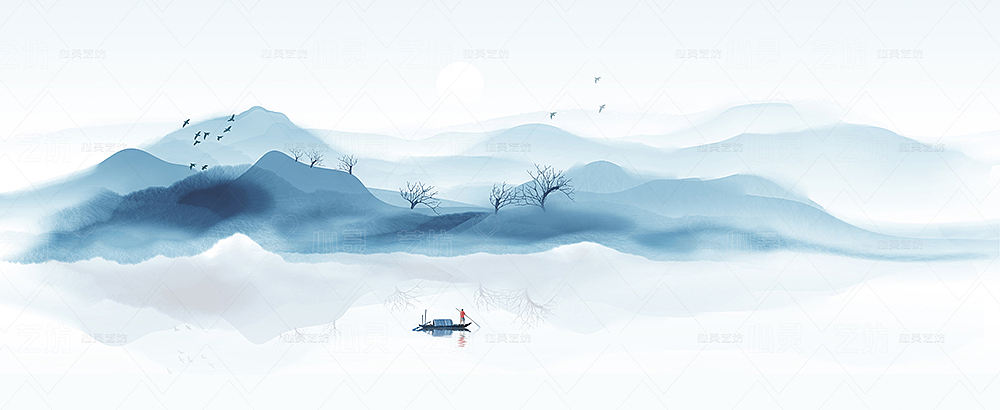 中国风意境水墨山水画（图ZMzUxNzQ3MDEy） - 商业插画 - 站酷设计师心灵艺坊原创素材 - 站酷ZCOOL