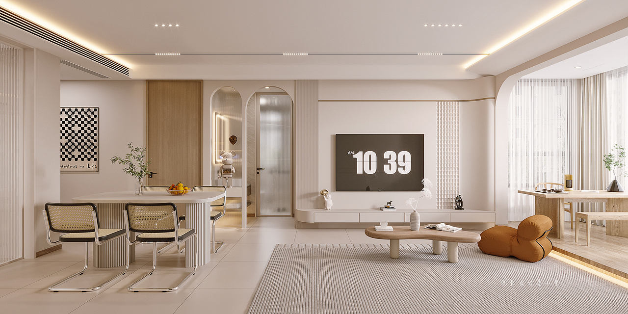 现代简约奶油风,打造独属的温馨治愈家!