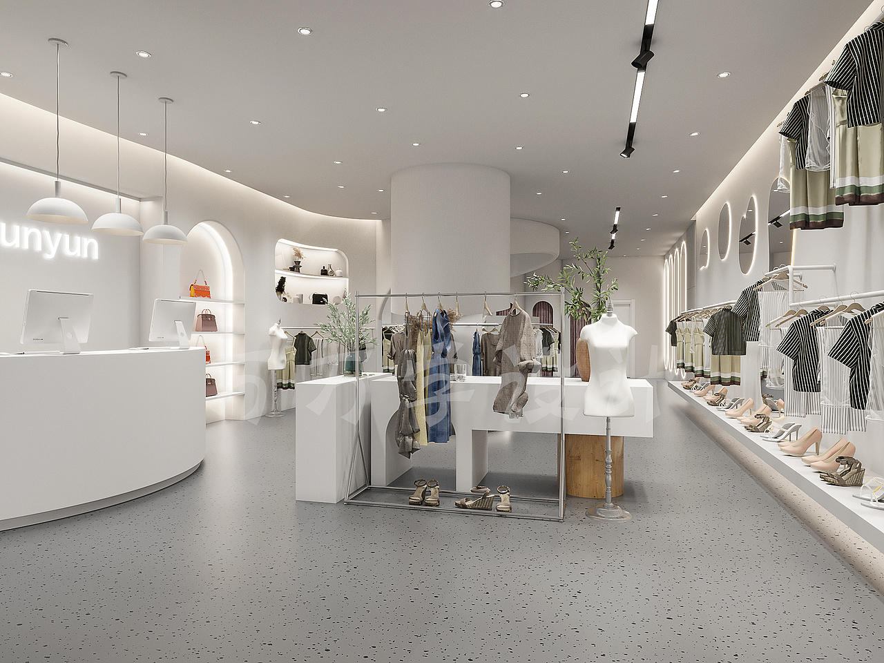 去繁从简,高级优雅的服装店设计_万万学设计-站酷zcool