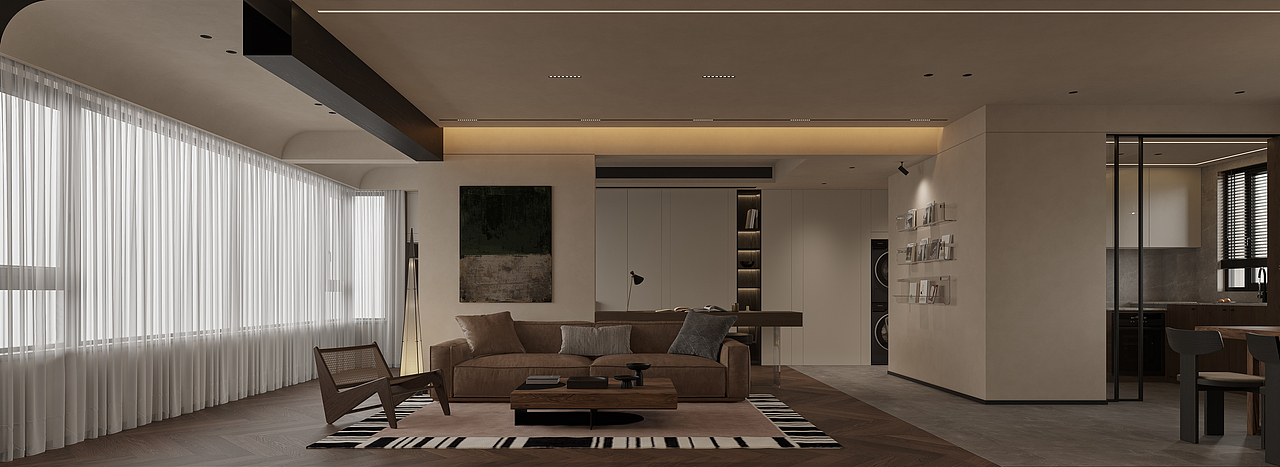 现代客厅、卧室（图ZMzUzMTAzMjMy） - 家装设计 - 站酷设计师景艺效果图表现原创素材 - 站酷ZCOOL