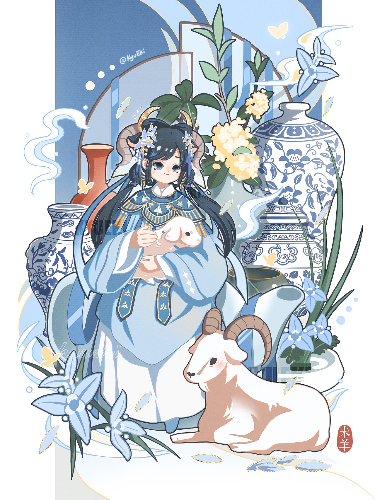 十二生肖插画系列（图ZMzE4NDk0MDE2） - 创作习作 - 站酷设计师KyuEki原创素材 - 站酷ZCOOL