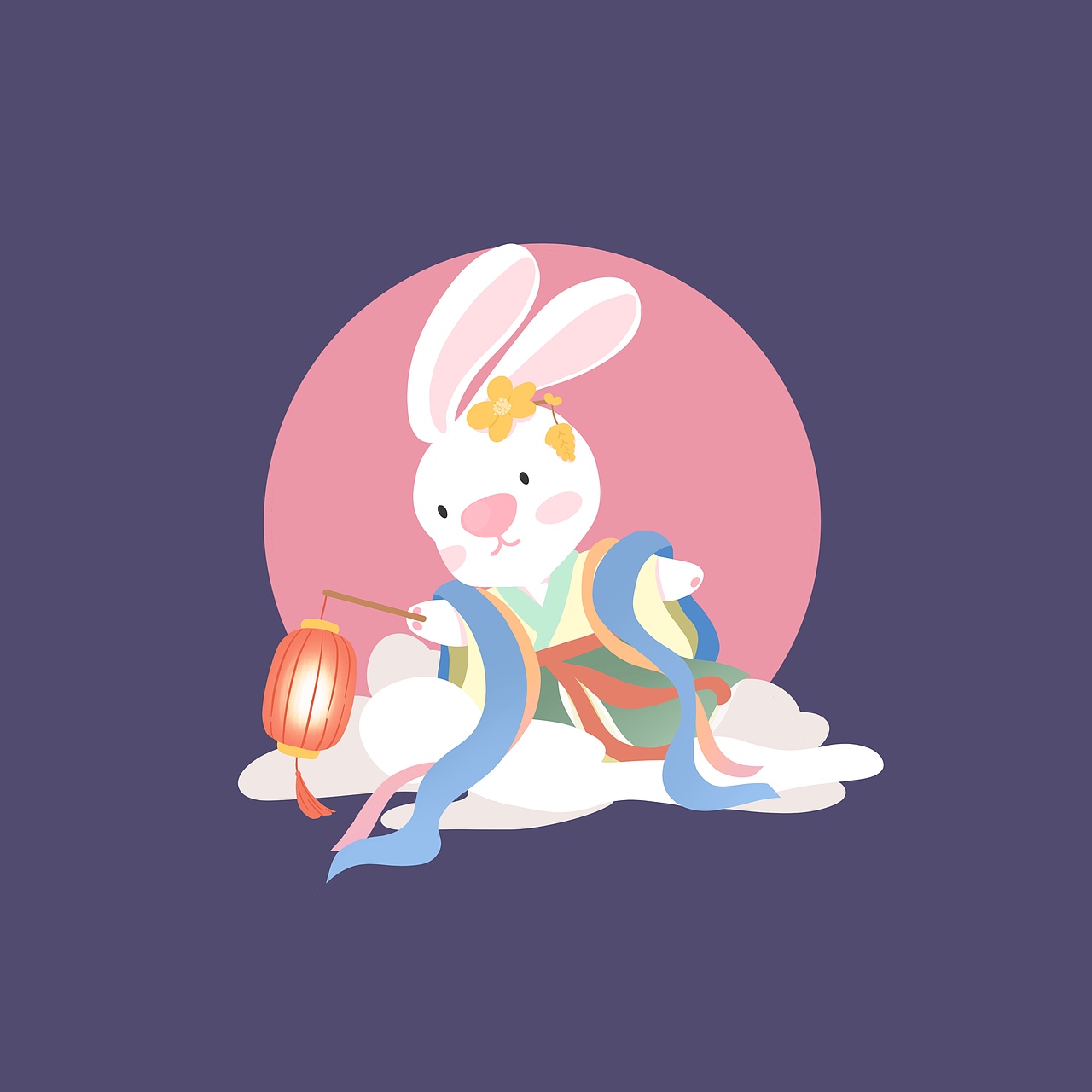 一只中秋小兔仙