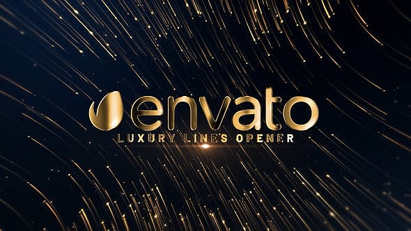 AE模板|华丽设计金色字体动态标题展示颁奖典礼片头