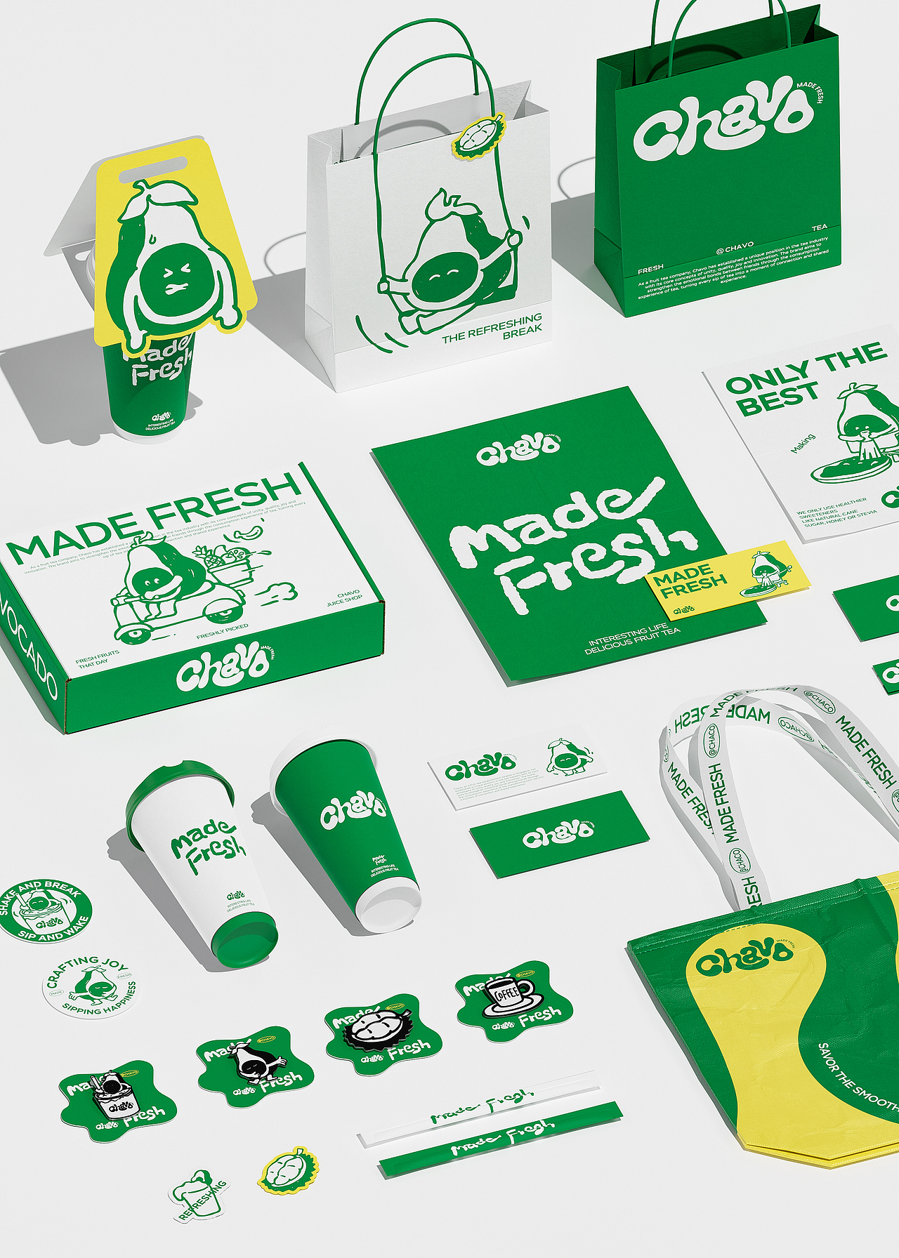 新加坡果茶Chavo品牌设计|Made Fresh!(图ZMzY0NDM0MDYw) - 品牌 - 站酷设计师阿祖不收手原创素材 - 站酷ZCOOL