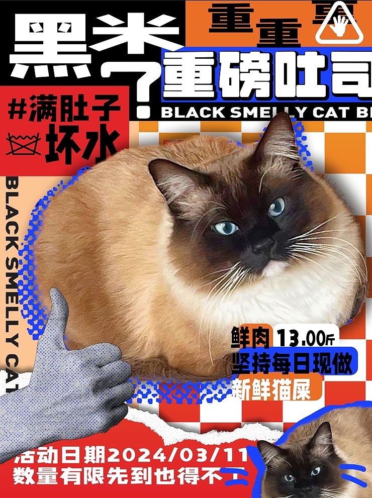胖猫黑米吐司