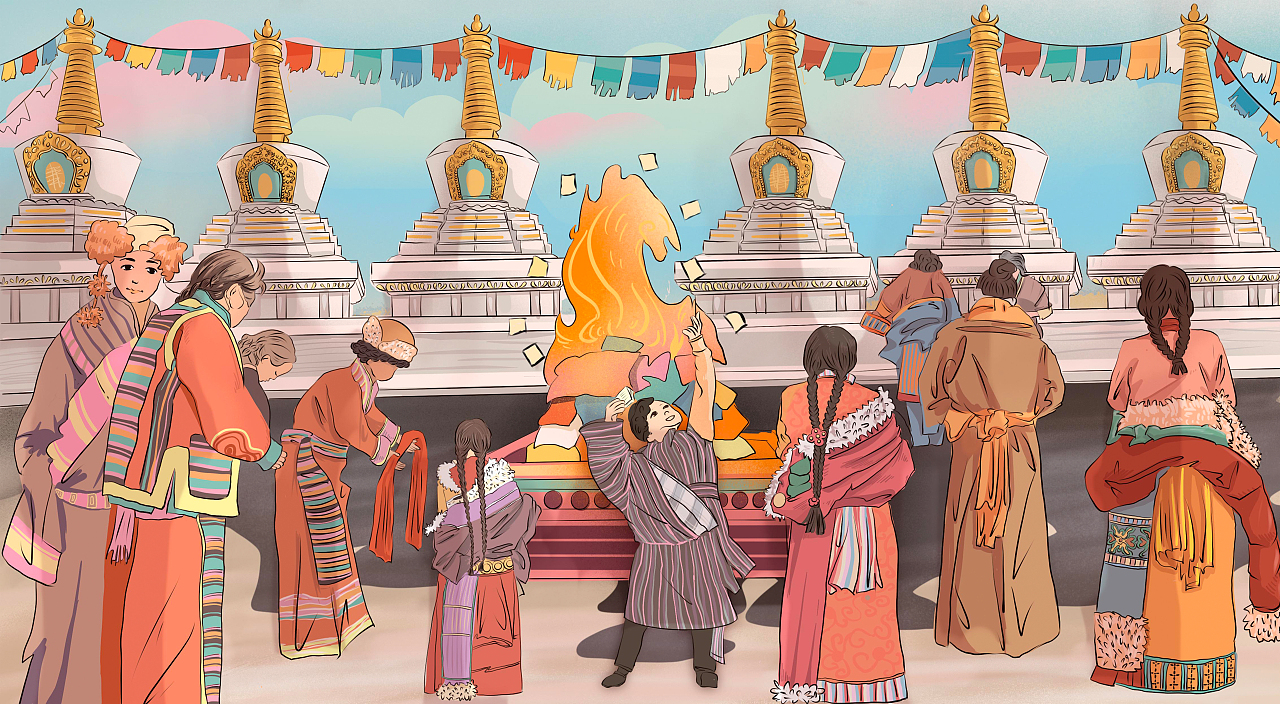 民族风插画（图ZMzIxNTE5NTQ4） - 商业插画 - 站酷设计师蔯七七原创素材 - 站酷ZCOOL