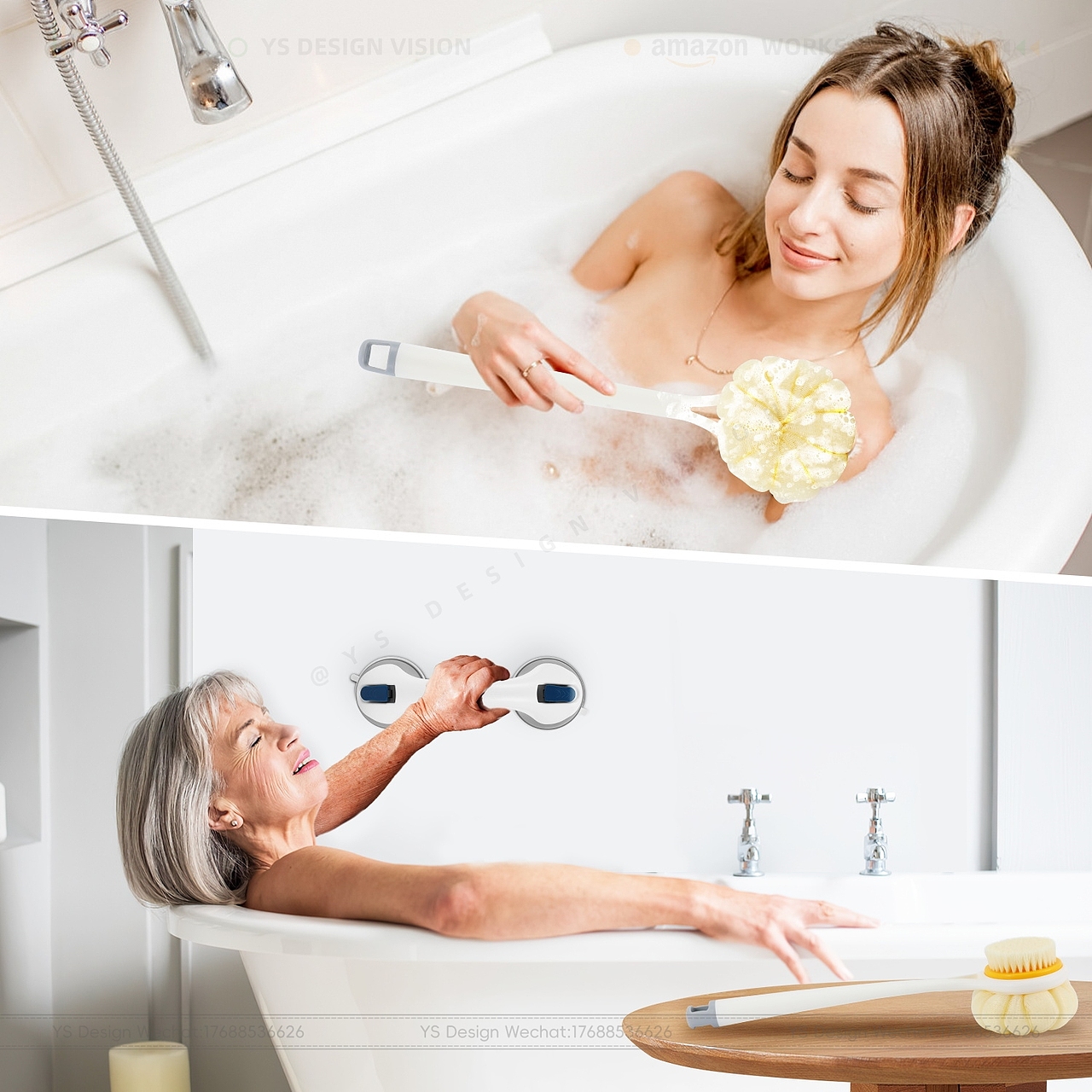 亚马逊浴室三件套主图A+设计