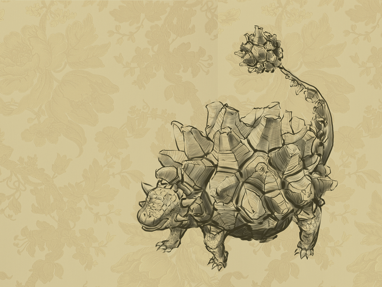 块根珍藏系列——龟甲龙的奇思妙想（图ZMzEyNTU3MDY4） - 艺术插画 - 站酷设计师杂烩呱呱原创素材 - 站酷ZCOOL