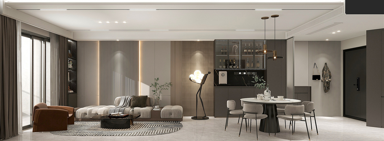 新作 | 90m² 两居室 深色系 现代风格  