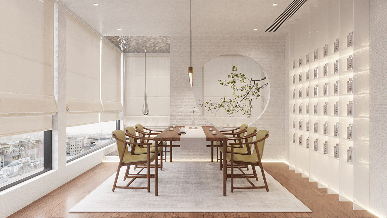 DAA 成象裝飾 | 觀山不語,落葉為茶（图ZMzA3OTE1MzUy） - 商业空间设计 - 站酷设计师DAA空间全案原创素材 - 站酷ZCOOL