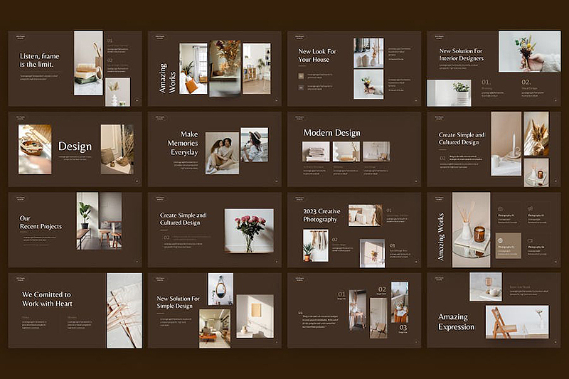 40页文艺风摄影图片展示产品介绍排版展示通用PPT模板（图ZMzYzODMwNTg0） - PPT/Keynote - 站酷设计师爱晴天原创素材 - 站酷ZCOOL