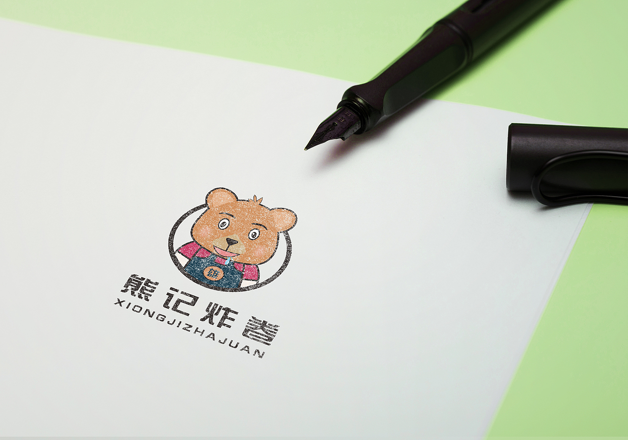 餐饮标志logo设计-熊记炸卷（图ZMjk3NDg1MTgw） - Logo - 站酷设计师小徐的设计日记原创素材 - 站酷ZCOOL