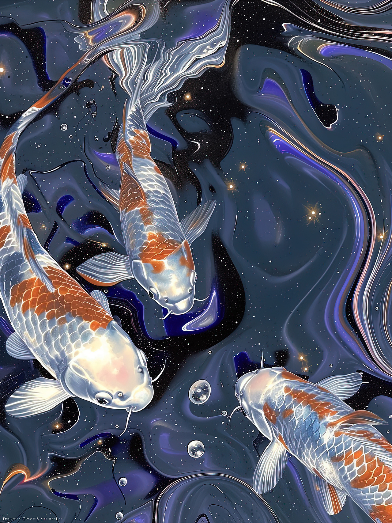 看到镭射锦鲤有好运 | 数字艺术