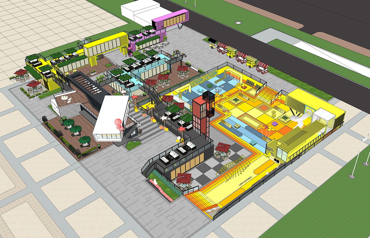 国展中心集装箱SU模型下载