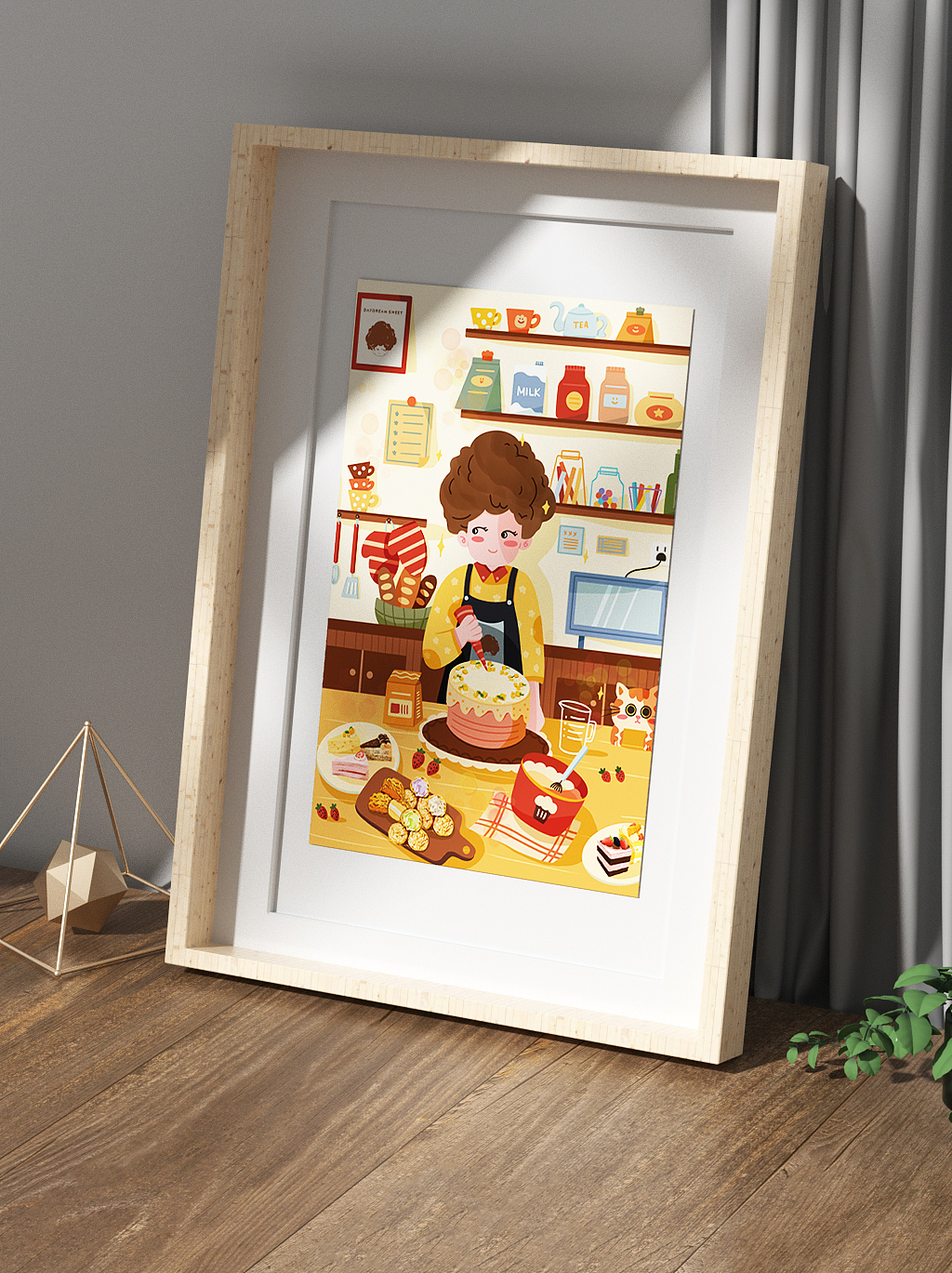 Daydream Sweet甜品店包装插画（图ZMzUyMzA1NTYw） - 商业插画 - 站酷设计师咸魚落雁原创素材 - 站酷ZCOOL