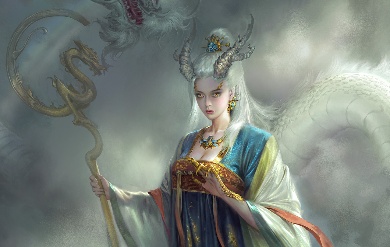 龙女（图ZMzE2NzE5NjYw） - 艺术插画 - 站酷设计师画画的OCASS原创素材 - 站酷ZCOOL