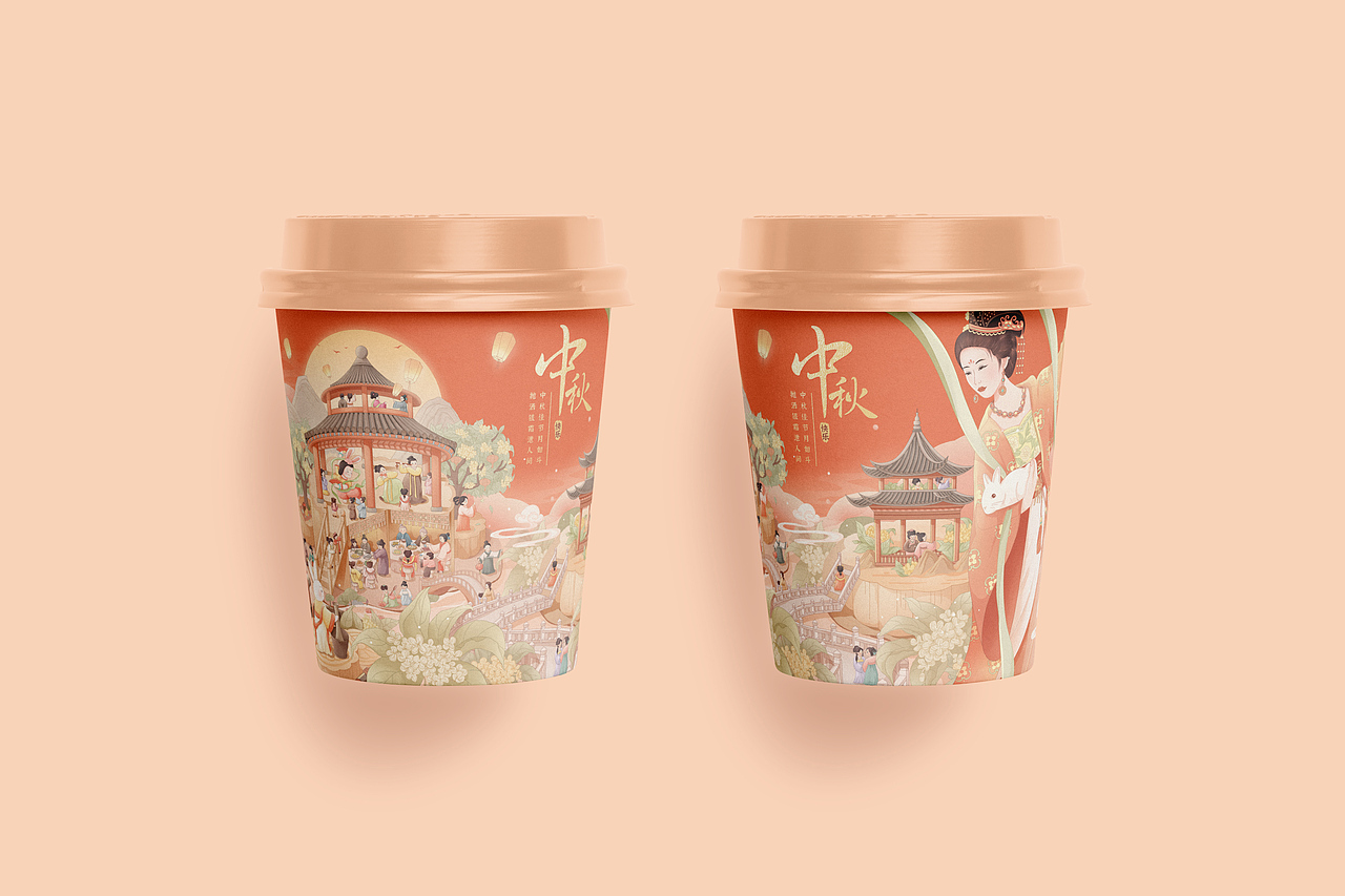 国潮插画 | 中秋节主视觉古风插画