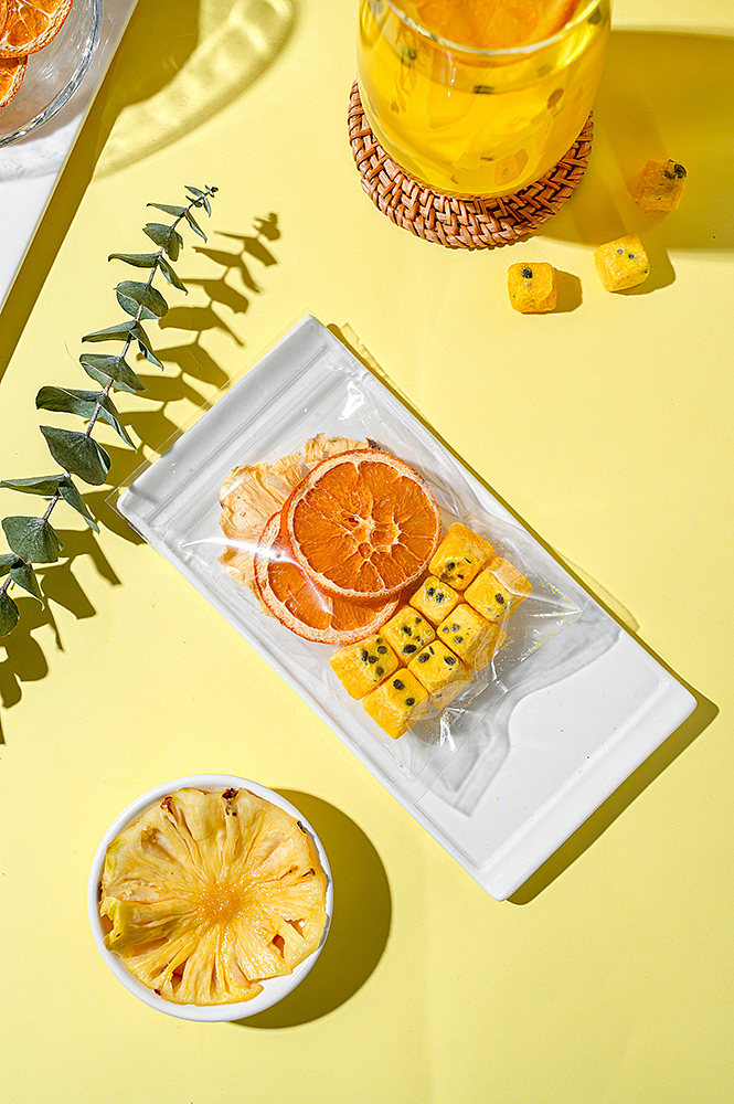 菠萝百香果泡饮茶 静物拍摄