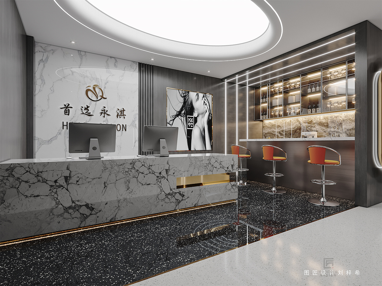 理发店设计成这样,冲颜值也会想试试!