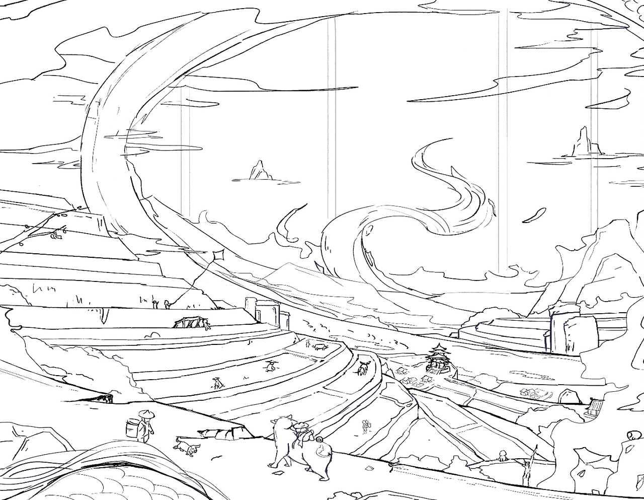 离开静安寺（图ZMzQ2OTgxMzI4） - 创作习作 - 站酷设计师插画师猪护法原创素材 - 站酷ZCOOL