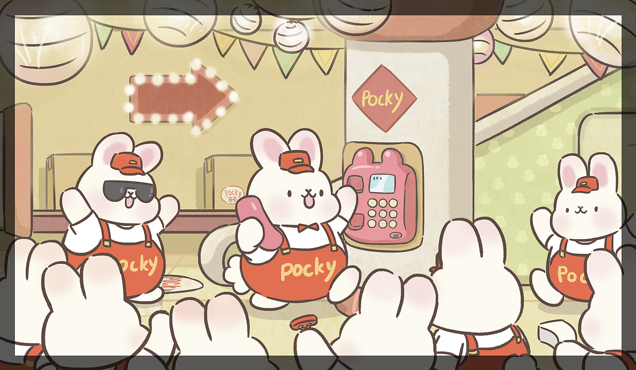 2023Pocky百奇乐享棒棒年贺岁片动画广告（图ZMzQ3Njk3MTI0） - 动画片 - 站酷设计师鱼肚白动画官方原创素材 - 站酷ZCOOL