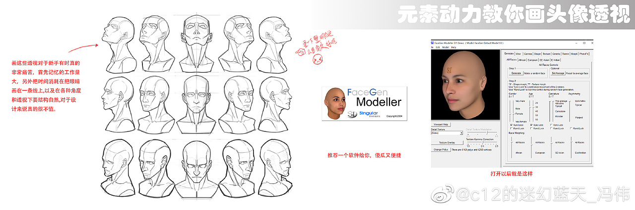 干货 | 画头快速技巧（图ZMzIwNTE3Mzcy） - 艺术插画 - 站酷设计师元素动力CG原创素材 - 站酷ZCOOL