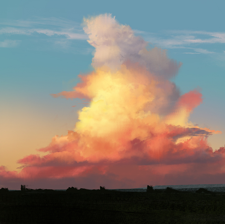 速涂练习-云（图ZMzE1NDMyMjQ4） - 创作习作 - 站酷设计师程橙juice原创素材 - 站酷ZCOOL