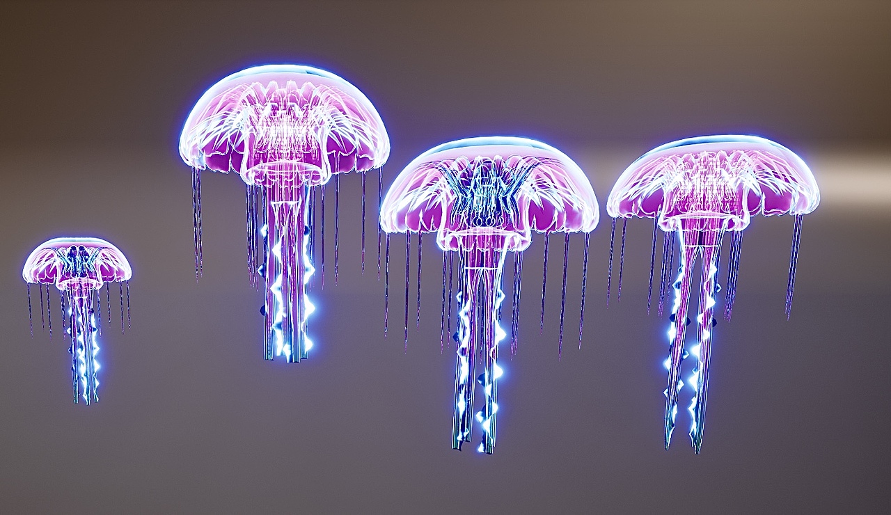 全息水母效果（图ZMzQ0NTU5OTcy） - 场景 - 站酷设计师回首沉默原创素材 - 站酷ZCOOL