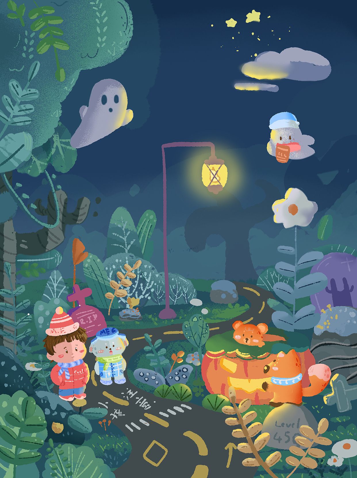 夜空系列的画作完成了