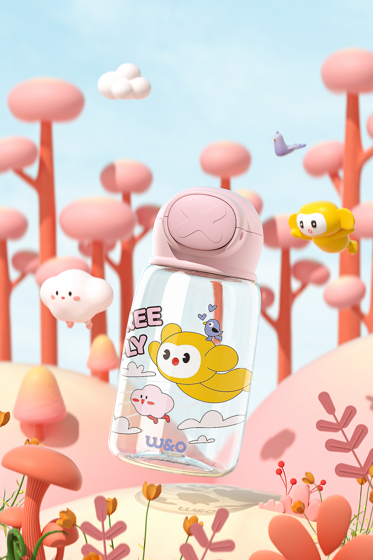 儿童塑料杯渲染 第三波