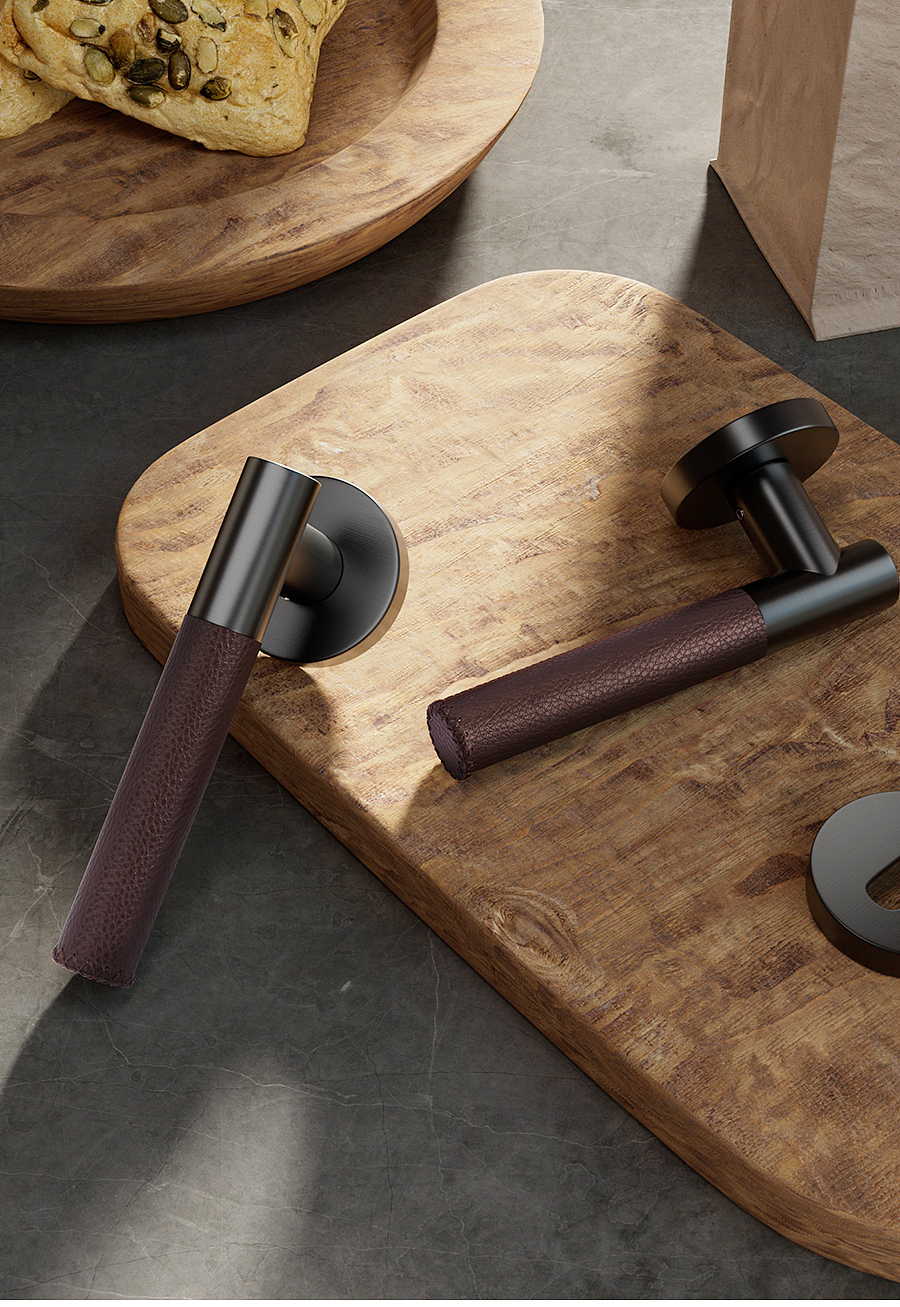 【室内门锁】真皮把手建模视觉效果展示