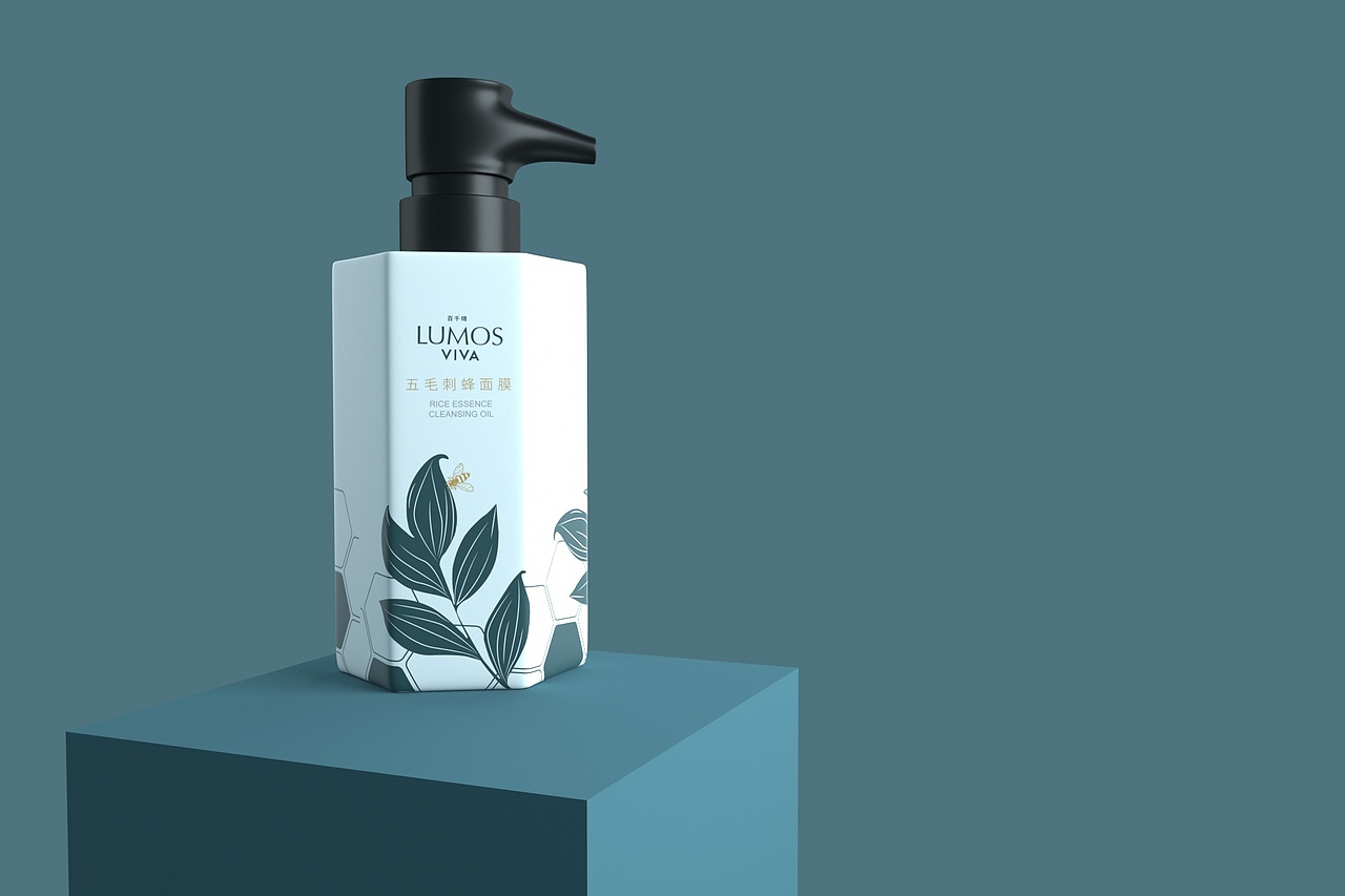 为某个初创品牌某款洗面奶和洁面油的内外包装进行的概念设计关注私信