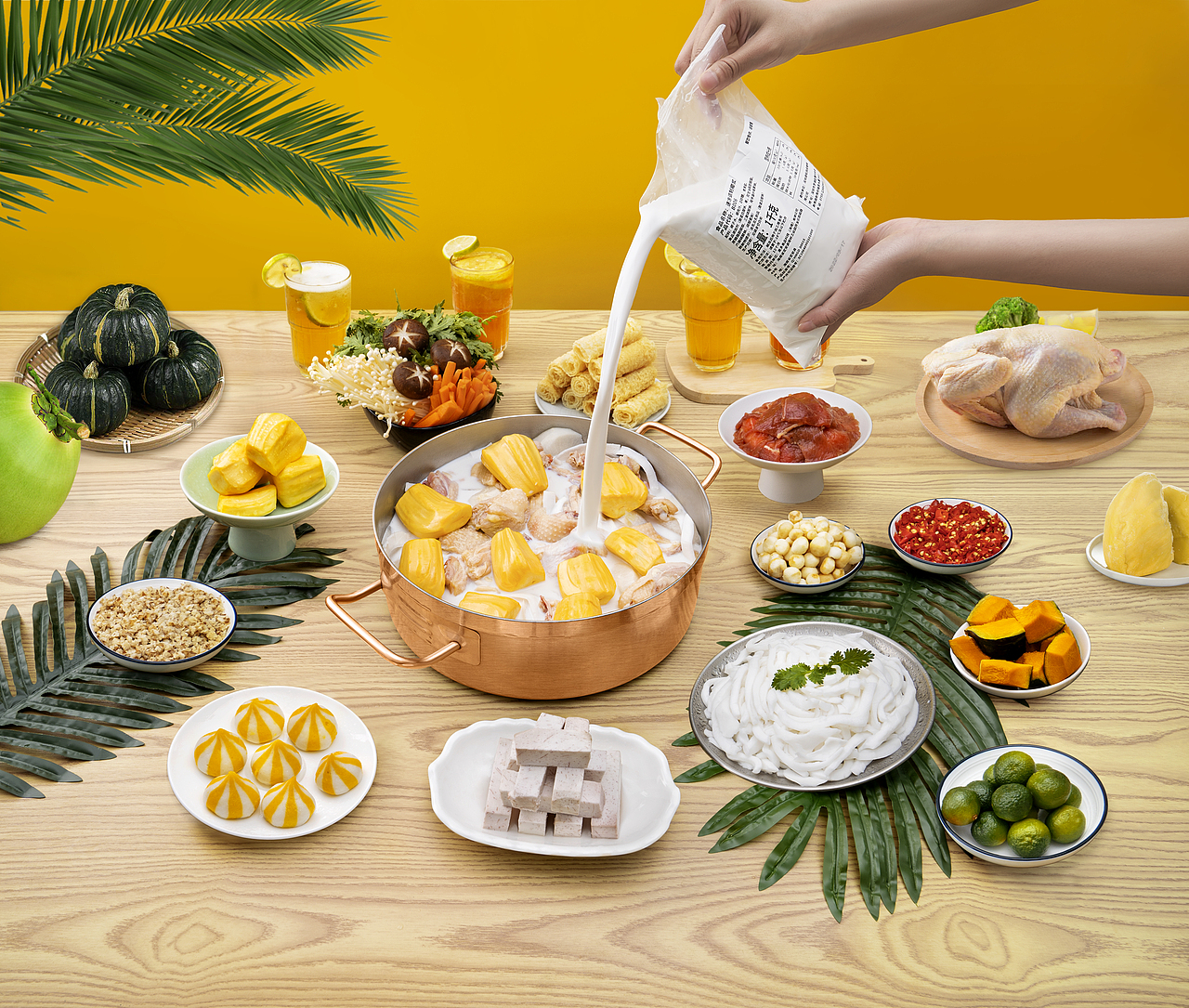 榴莲椰子鸡火锅拍摄菠萝蜜椰子鸡火锅摄影（图ZMzI3MTkwNDMy） - 美食摄影 - 站酷设计师吃饭睡觉的豆子原创素材 - 站酷ZCOOL