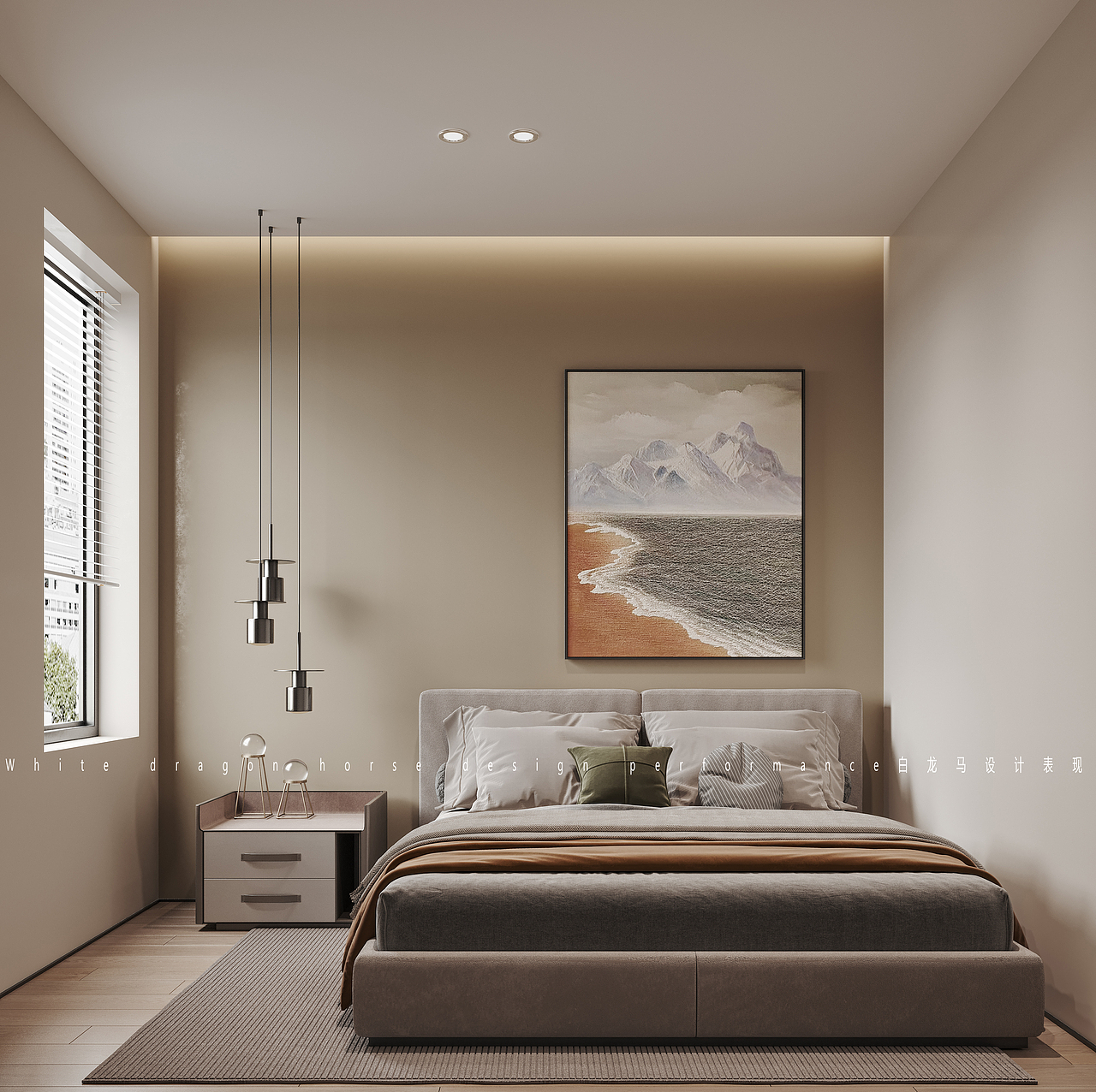 现代极简—白龙马效果图