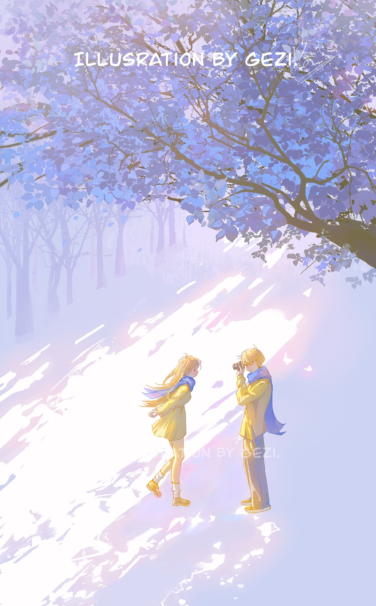 原创插画《留住冬天》