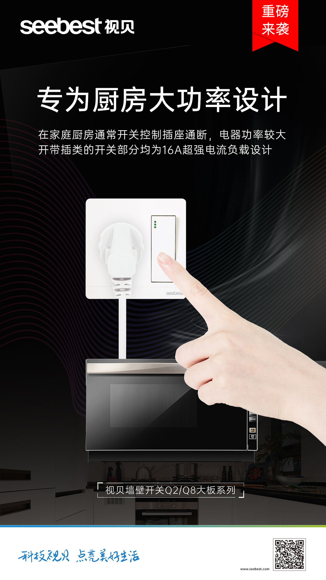 开关九宫格卖点海报