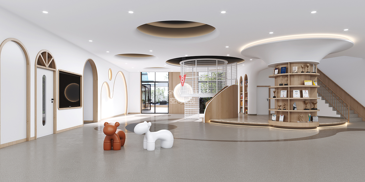 V8空间表现 | 工装幼儿园（图ZMzMwODY5MjYw） - 建筑设计 - 站酷设计师V8空间表现原创素材 - 站酷ZCOOL