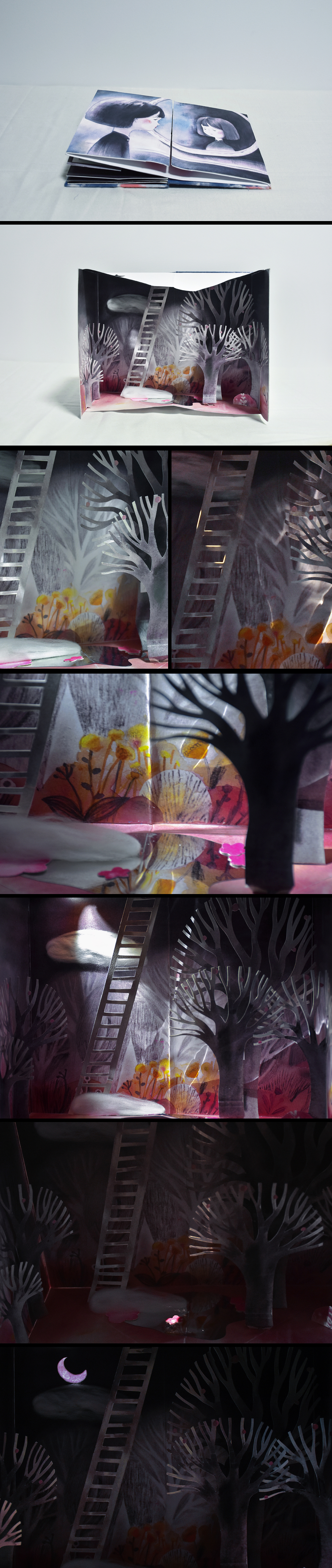 光影立体书《镜中》（内含设计思路及创作过程）（图ZMzA5NDAyMjg4） - 绘本 - 站酷设计师Panda拌月亮原创素材 - 站酷ZCOOL