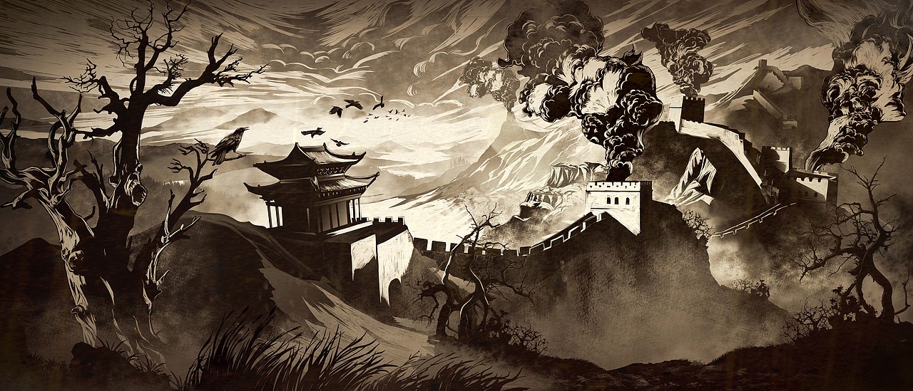 山海关战役 抗战版画场景