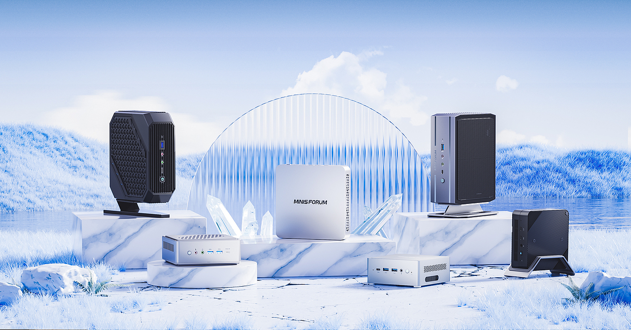 巴掌大的电脑 产品渲染