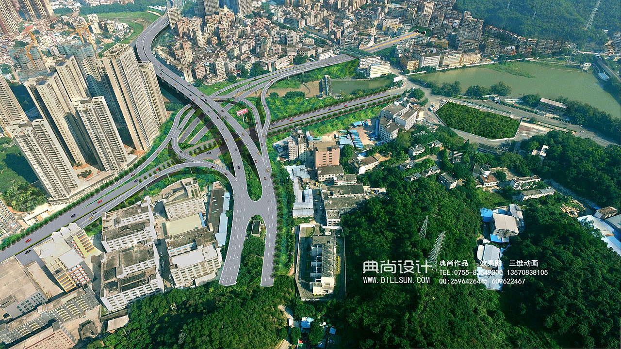 立交效果图1立交++-2 互通立交设计