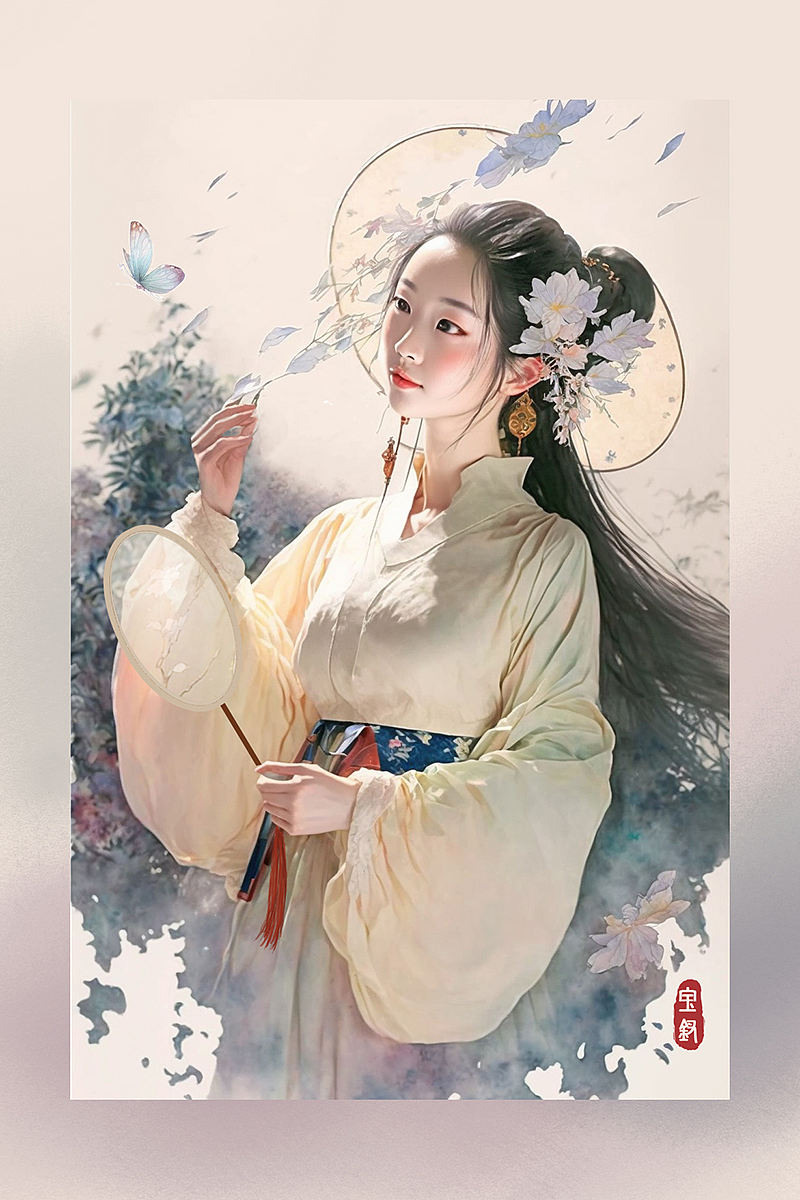 用Ai致敬经典——《红楼梦》金陵十二钗（图ZMzM4MDA3MjI0） - AI作品 - 站酷设计师靳思JS原创素材 - 站酷ZCOOL