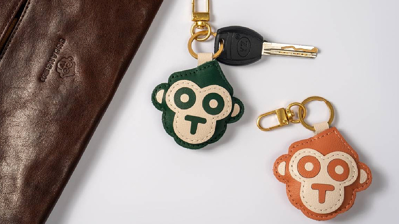 品牌设计｜牛皮手工创意猴头挂件设计